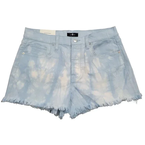 7 For All Mankind Monroe Jean Shorts Women 29 Retro Hippie Boho Country Festival - Picture 1 of 6